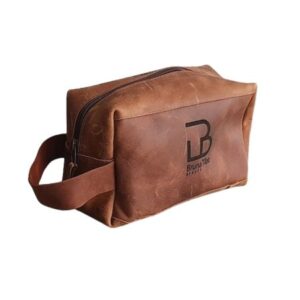 imagem da linda necessaire Bruna Tibo em couro legítimo